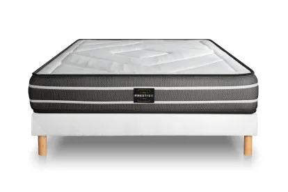 Ensemble Matelas Sommier 140x200 cm - Sommier Blanc (en kit) - Exclusive