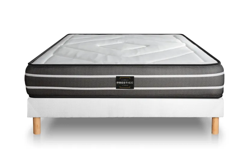 Ensemble Matelas Sommier 140x200 cm - Sommier Blanc (en kit) - Exclusive