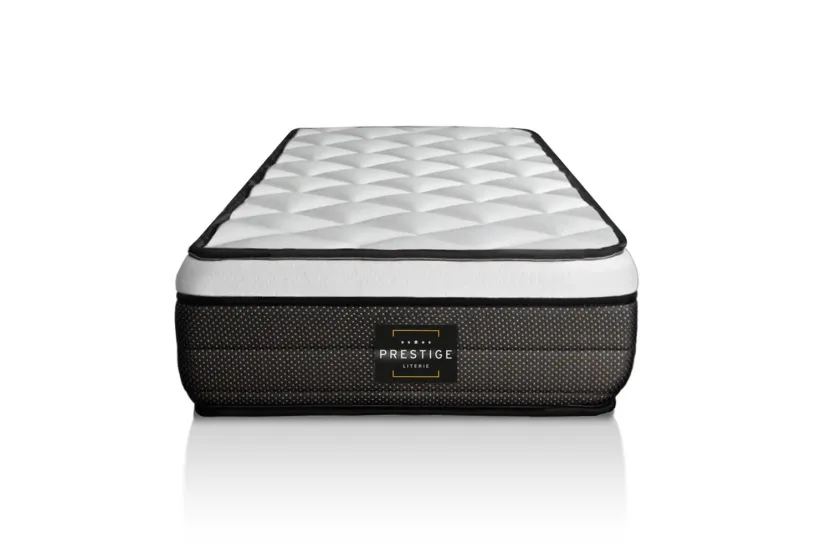 Ensemble Matelas Sommier 90x200 cm - Sommier Blanc (en kit) - Suite