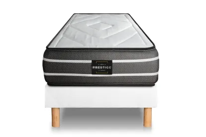 Ensemble Matelas Sommier 120x200 cm - Sommier Blanc (en kit) - Exclusive