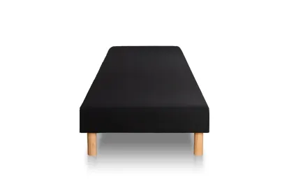 Ensemble Matelas Sommier 80x190 cm - Sommier Noir (déjà monté) - Supérieur