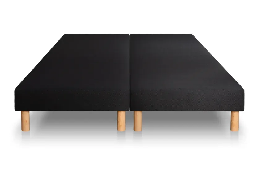 Pack lit complet 180x200 cm - Matelas + Sommier Noir + 2 oreillers + Couette - Supérieur