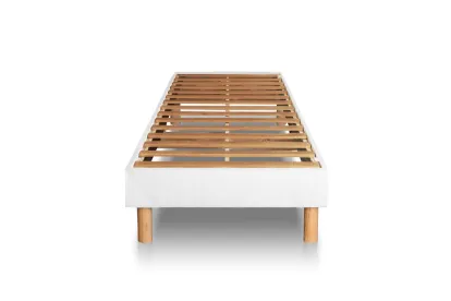 Ensemble Matelas Sommier 80x190 cm - Sommier Blanc (en kit) - Supérieur