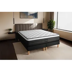 Matelas 160 x 200 cm anti-feu ressorts ensachés 5 zones et mémoire de Matelas 160 x 200 cm anti-feu ressorts ensachés 5 zones et mémoire de