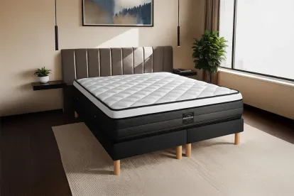 Matelas 140x200 cm Ressorts ensachés et Mémoire de forme - Suite