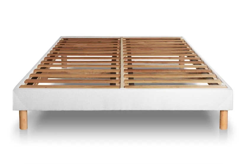 Ensemble Matelas Sommier 140x200 cm - Sommier Blanc (en kit) - Supérieur