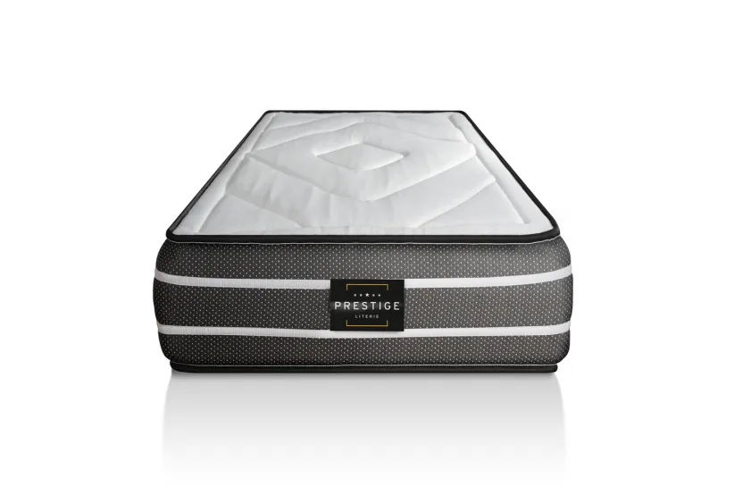 Ensemble Matelas Sommier 80x200 cm - Sommier Noir (déjà monté) - Exclusive