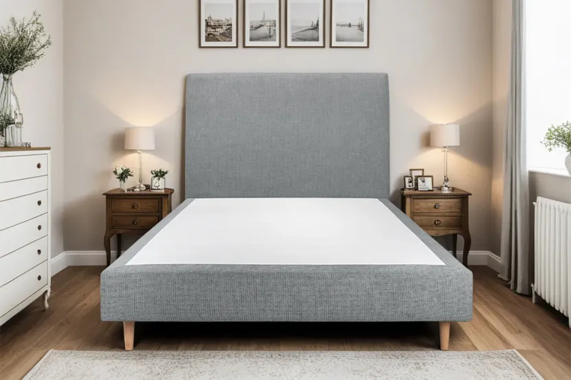 Tête de lit 180 cm Tapissée - Tissu Toile Natté Gris Anthracite