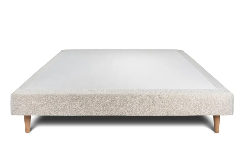 Sommier Tapissier 150x190 cm (déjà monté) - Bouclette - Beige Clair