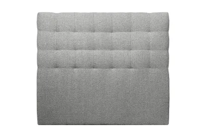 Tête de lit 135 cm Capitonnée - Tissu Bouclette Gris