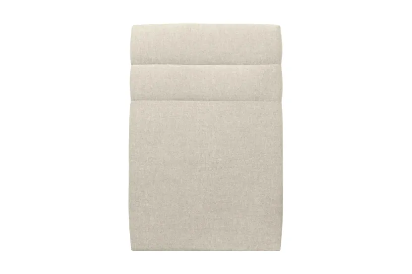 Tête de lit 90 cm Lignes - Tissu Toile Natté Beige Clair