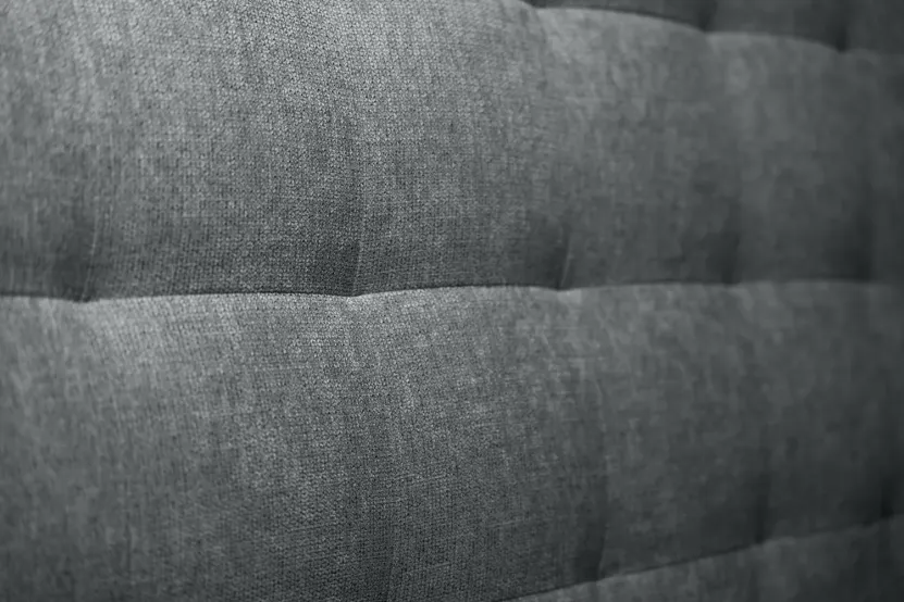 Tête de lit 160 cm Capitonnée - Tissu Toile Natté Gris Anthracite