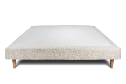 Sommier Tapissier 135x190 cm - H29 cm - Bouclette - Beige clair