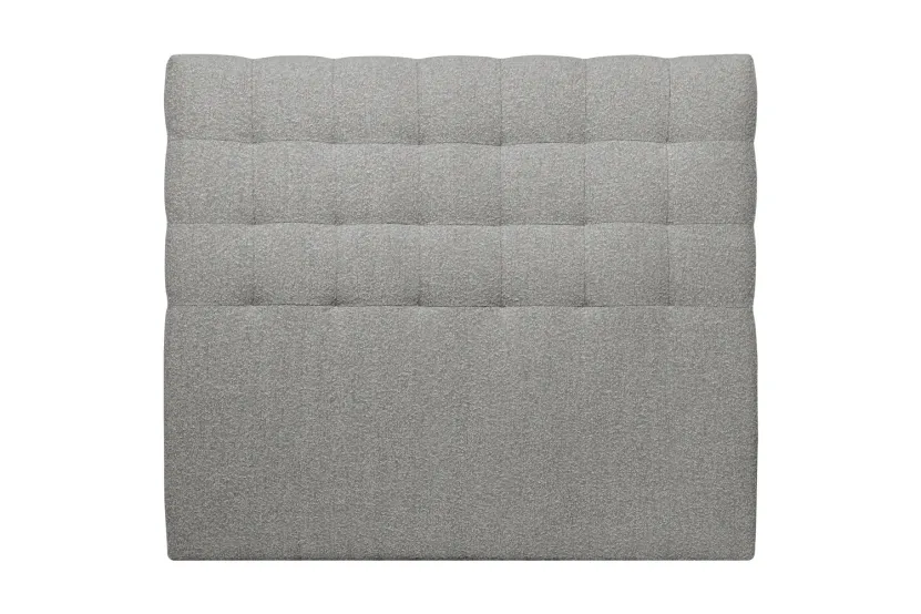 Tête de lit 150 cm Capitonnée - Tissu Bouclette Gris