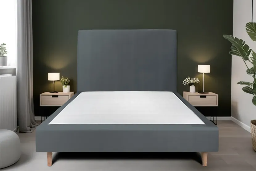 Tête de lit 140 cm Tapissée - Tissu Velours Gris Anthracite