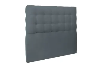 Tête de lit 200 cm Capitonnée - Tissu Velours Gris Anthracite