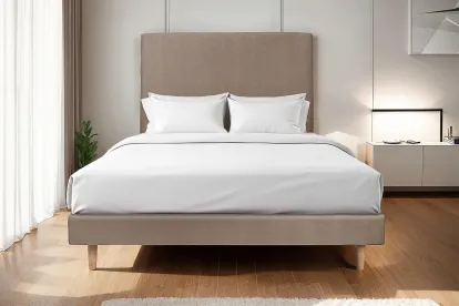 Sommier Tapissier 150x200 cm - H29 cm - Velours - Taupe