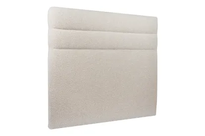 Tête de lit 140 cm Lignes - Tissu Bouclette Beige Clair