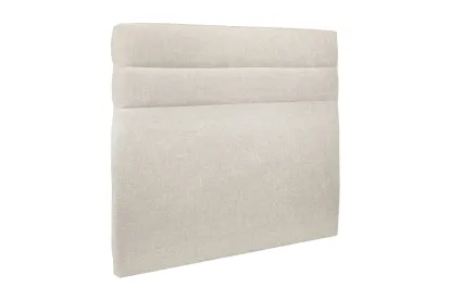 Tête de lit 140 cm Lignes - Tissu Toile Natté Beige Clair