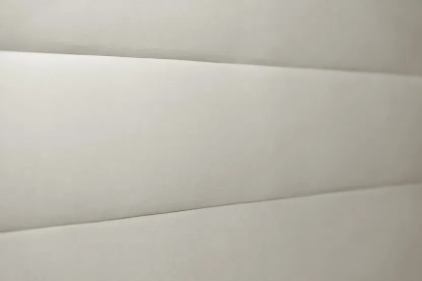 Tête de lit 135 cm Lignes - Tissu Velours Taupe