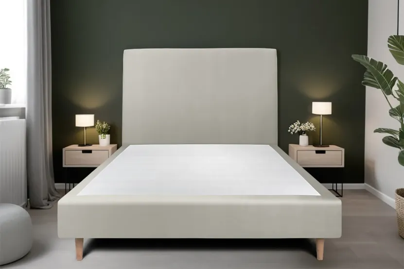 Tête de lit 200 cm Tapissée - Tissu Velours Taupe