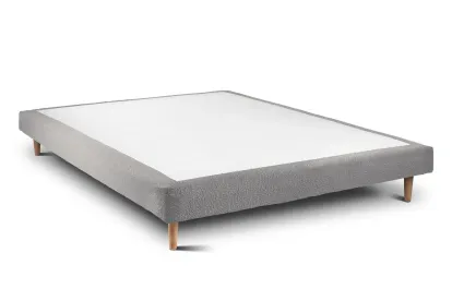 Sommier Tapissier 150x200 cm - H29 cm - Bouclette - Gris