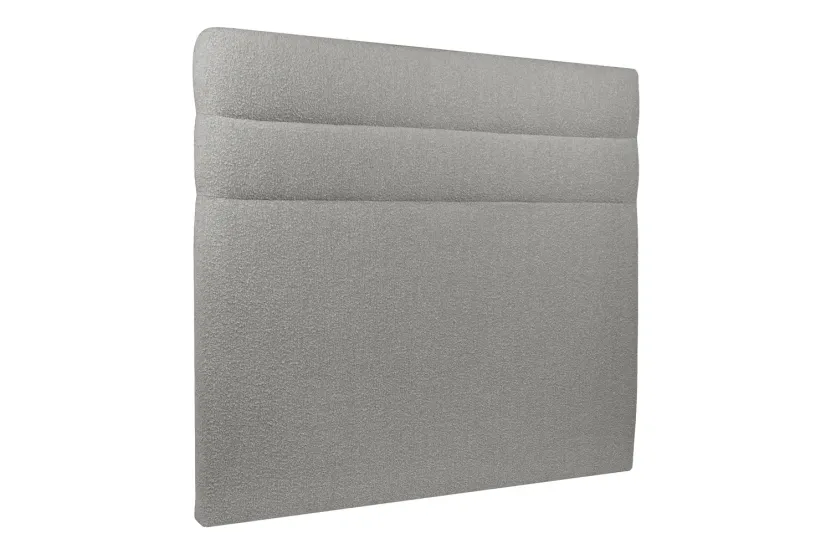 Tête de lit 160 cm Lignes - Tissu Bouclette Gris