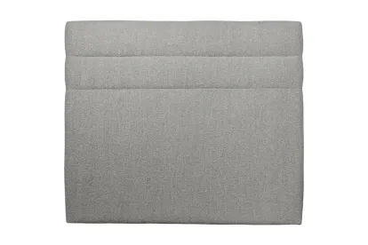 Tête de lit 135 cm Lignes - Tissu Bouclette Gris