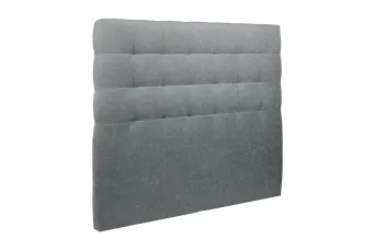 Tête de lit 160 cm Capitonnée - Tissu Toile Natté Gris Anthracite