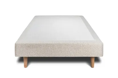 Sommier Tapissier 90x200 cm - H29 cm - Bouclette - Beige clair