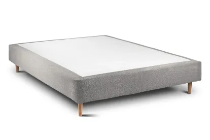 Sommier Tapissier 160x200 cm - H35 cm - Bouclette - Gris