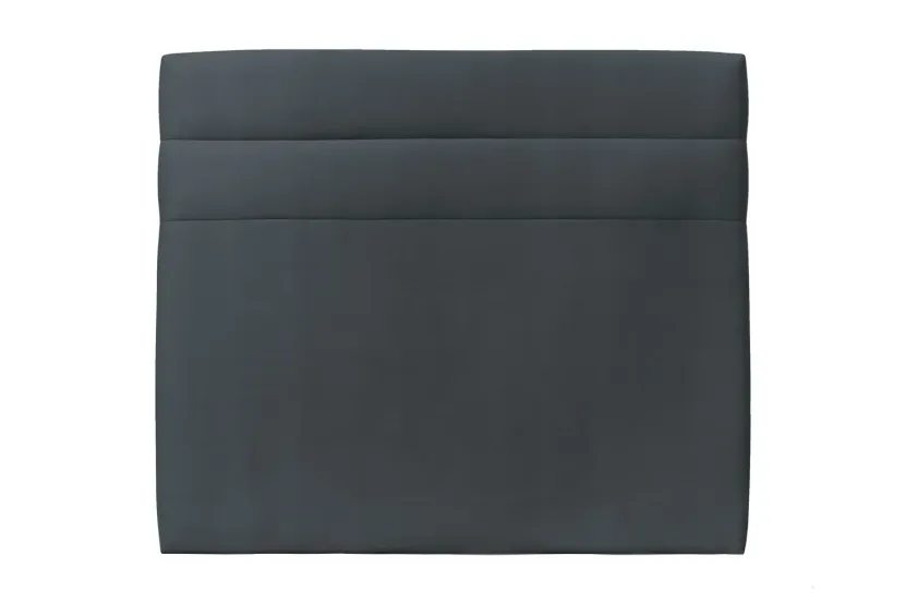 Tête de lit 180 cm Lignes - Tissu Velours Gris Anthracite