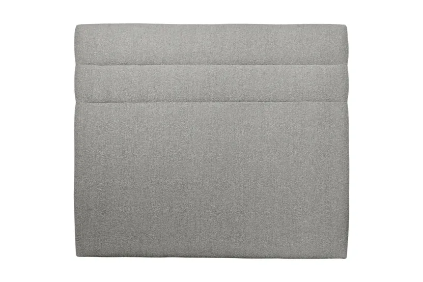 Tête de lit 160 cm Lignes - Tissu Bouclette Gris