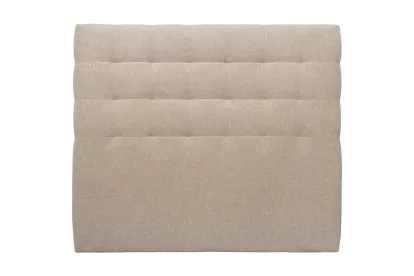 Tête de lit 180 cm Capitonnée - Tissu Toile Natté Beige Brun
