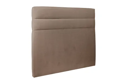 Tête de lit 200 cm Lignes - Tissu Velours Taupe