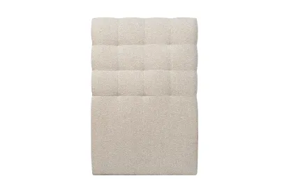 Tête de lit 90 cm Capitonnée - Tissu Bouclette Beige Clair