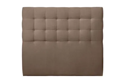 Tête de lit 140 cm Capitonnée - Tissu Velours Taupe