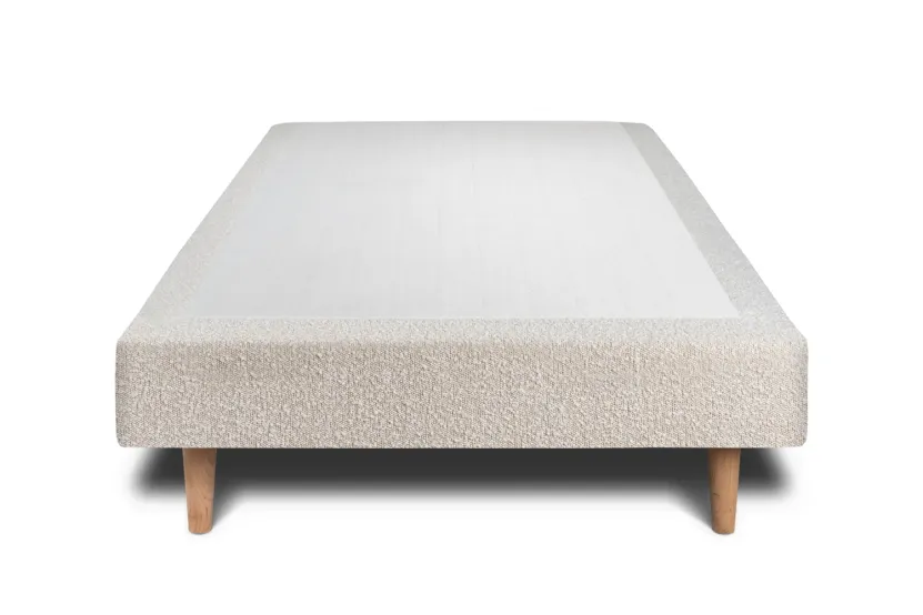 Sommier Tapissier 100x200 cm (déjà monté) - Bouclette - Beige Clair