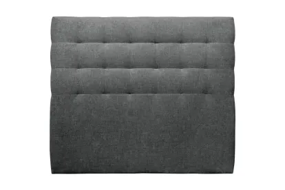 Tête de lit 180 cm Capitonnée - Tissu Toile Natté Gris Anthracite
