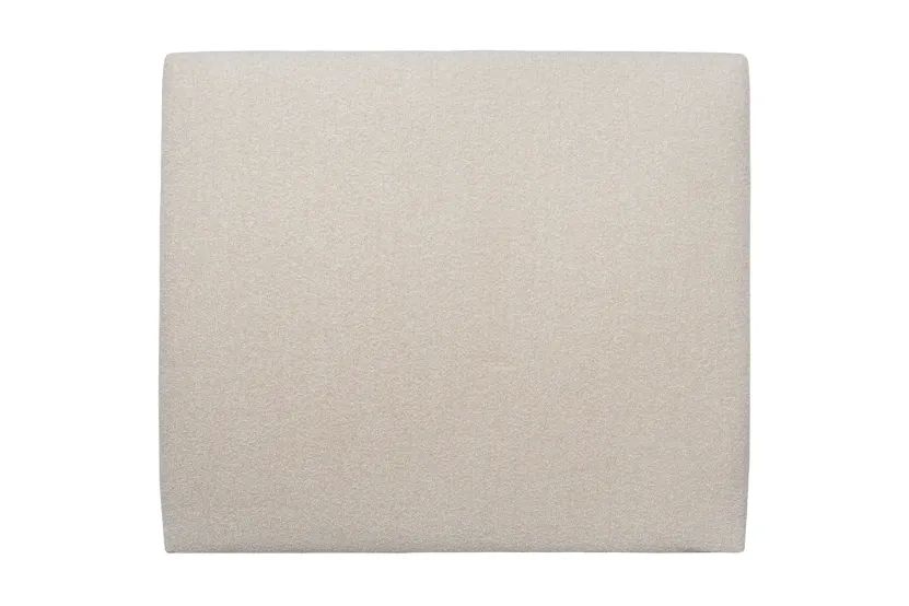 Tête de lit 160 cm Tapissée - Tissu Bouclette Beige Clair