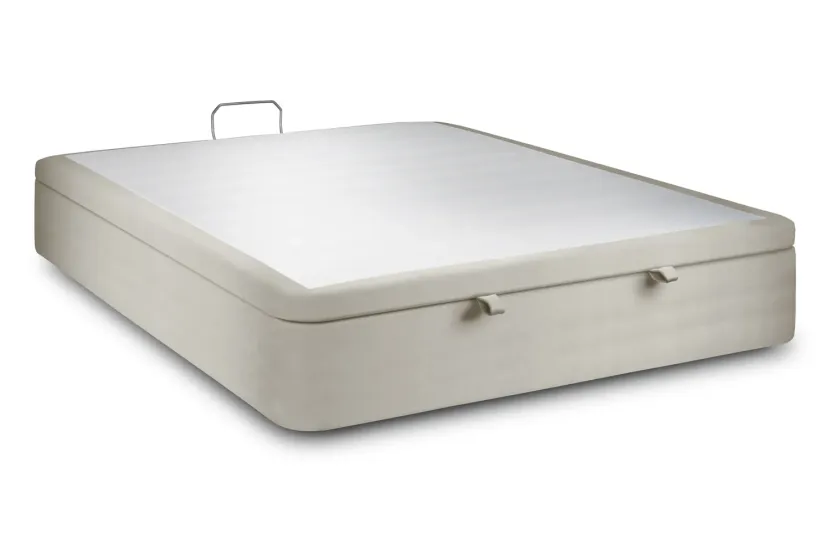 Sommier Coffre 160x200 cm - Velours - Taupe