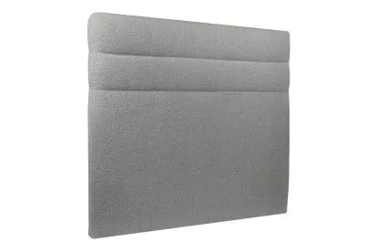 Tête de lit 140 cm Lignes - Tissu Bouclette Gris