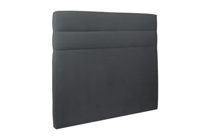 Tête de lit 135 cm Lignes - Tissu Velours Gris Anthracite