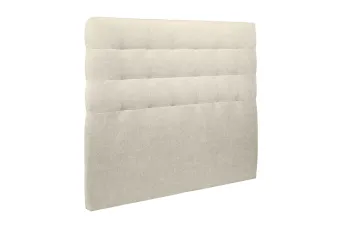 Tête de lit 135 cm Capitonnée - Tissu Toile Natté Beige Clair