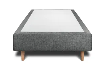 Sommier Tapissier 100x200 cm - H35 cm - Toile nattée - Gris anthracite