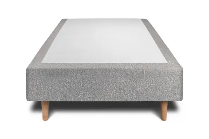 Sommier Tapissier 100x200 cm - H35 cm - Bouclette - Gris